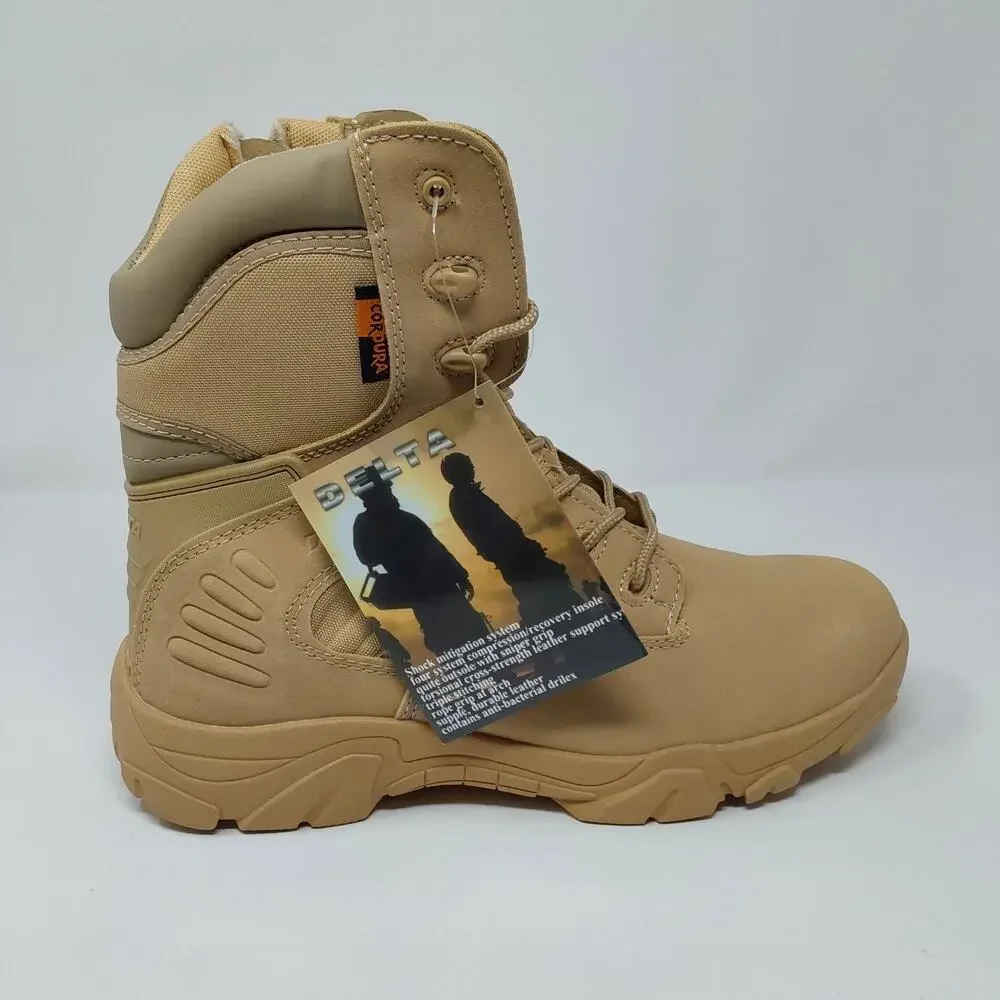 Delta Tactical Desert Tan Combat Boots Men's US 11 Military Hiking Cordura